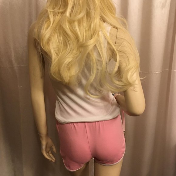 ADORABLE hello kitty cotton candy pink shorts,leather braclete and necklace set! - Picture 9 of 13